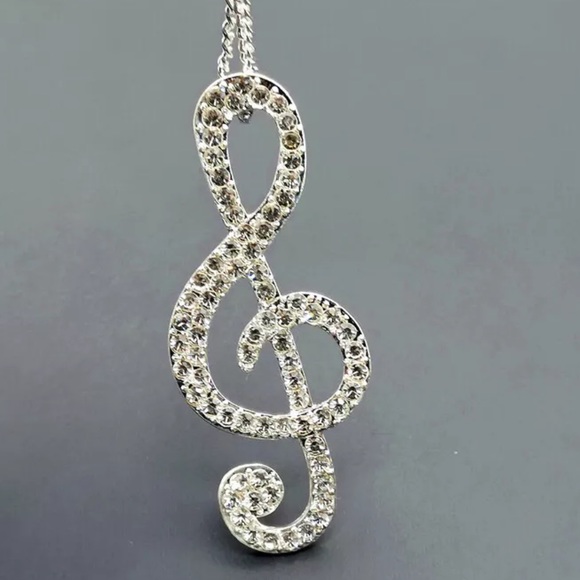 Treble Clef Necklace - Picture 2 of 3